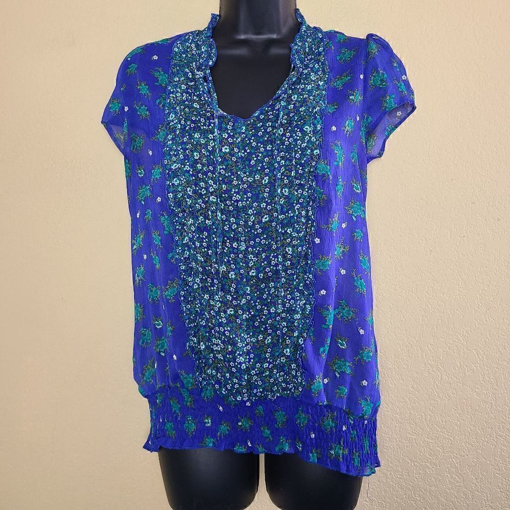 Sam & Max Floral Sheer Top
